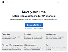 Tablet Screenshot of apichangelog.com